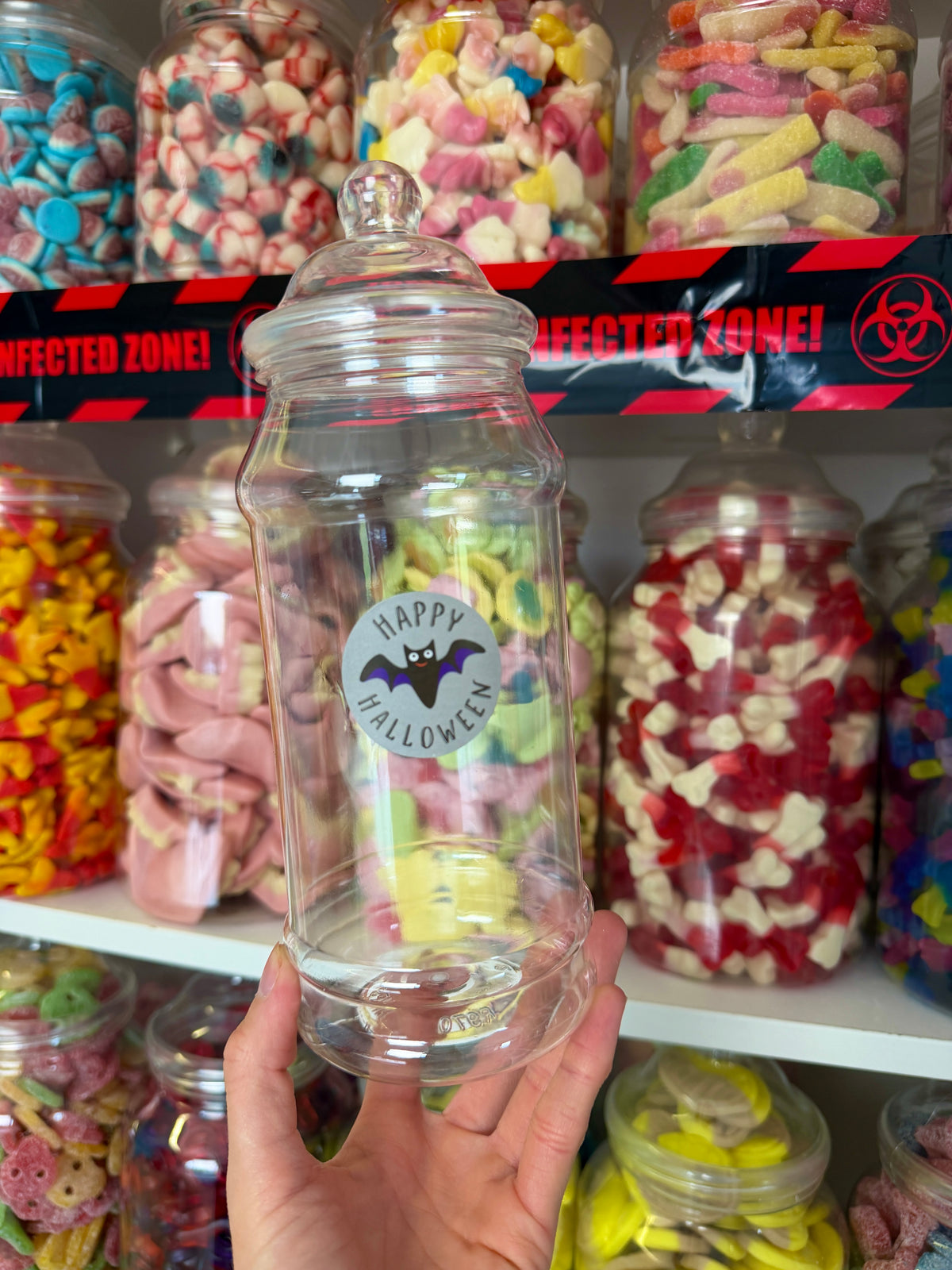 HALLOWEEN CUSTOM JARS, BUCKETS & TUBS