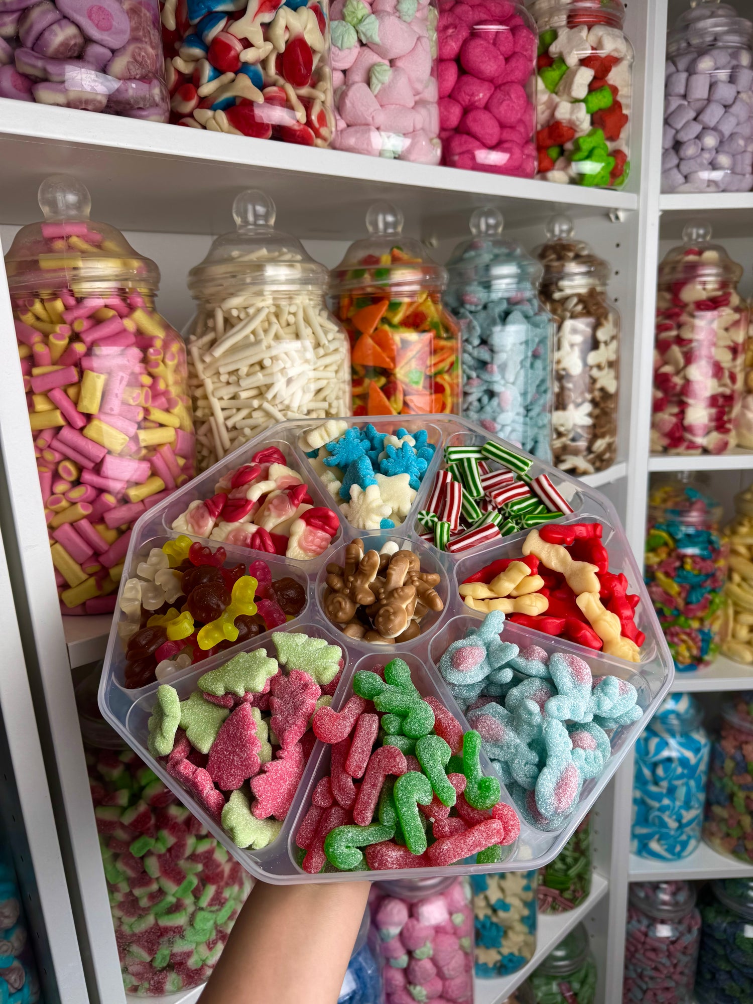 CHRISTMAS SWEET PLATTER - 9 SECTI0NS