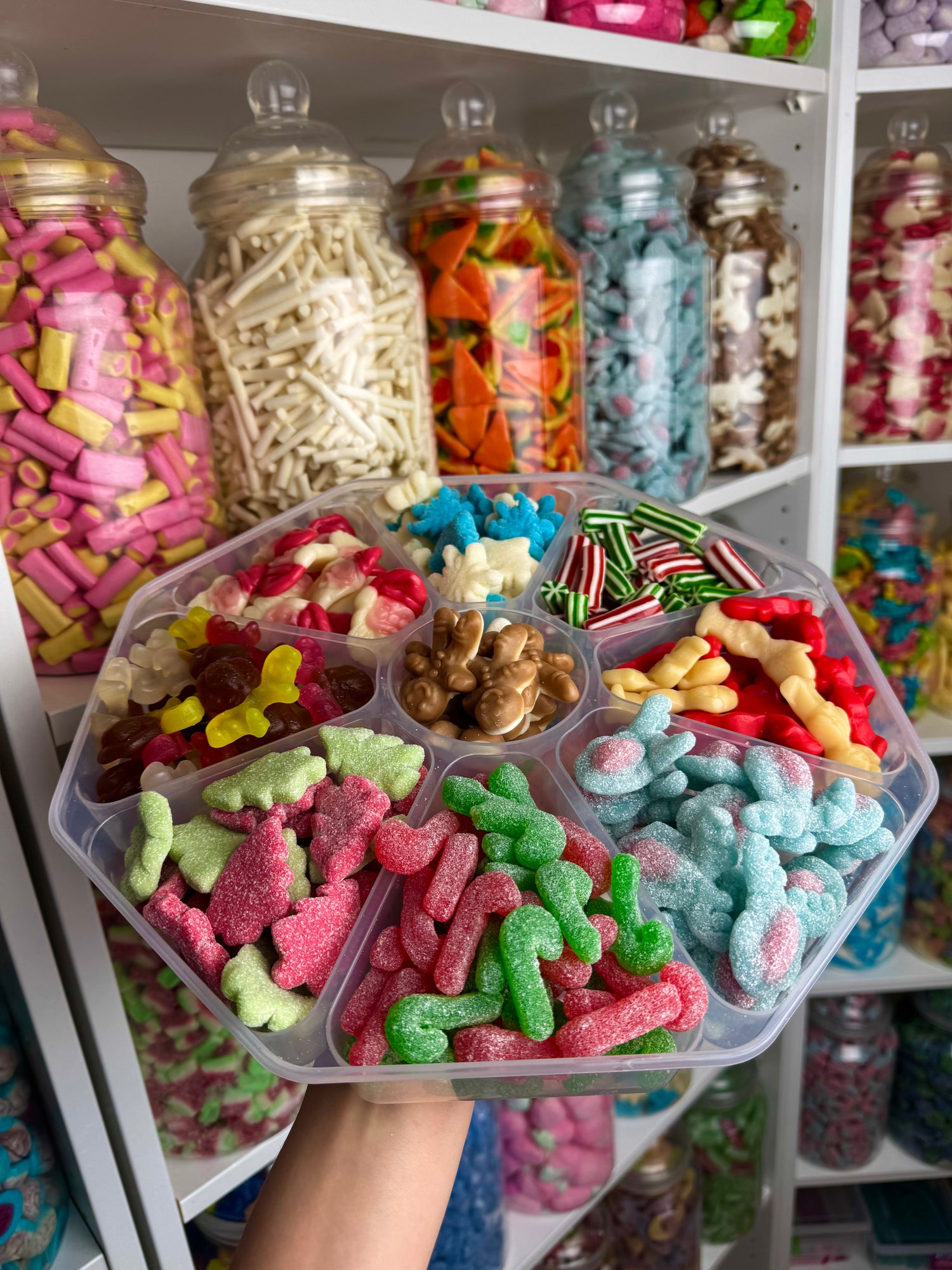 CHRISTMAS SWEET PLATTER - 9 SECTI0NS