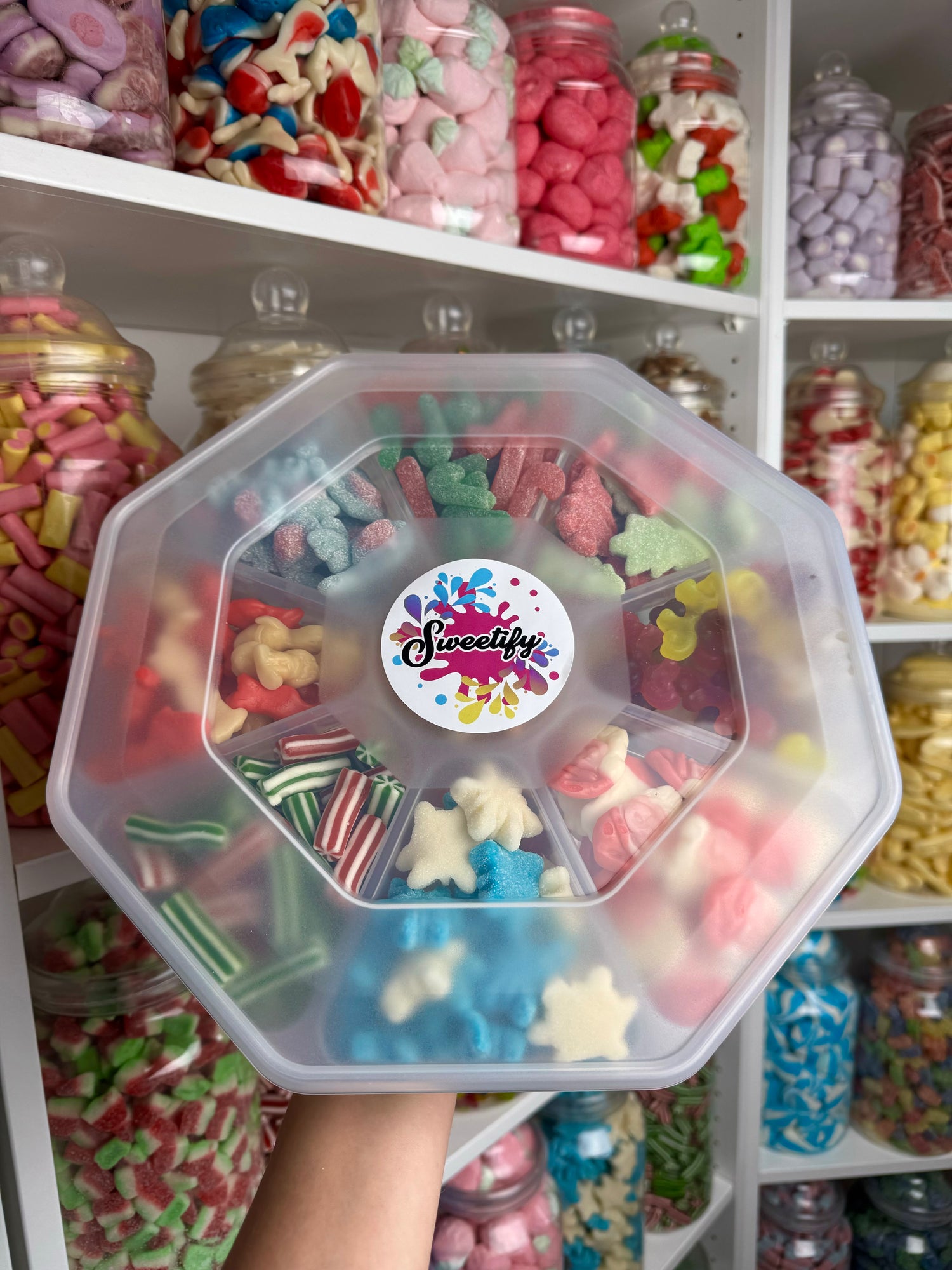 CHRISTMAS SWEET PLATTER - 9 SECTI0NS