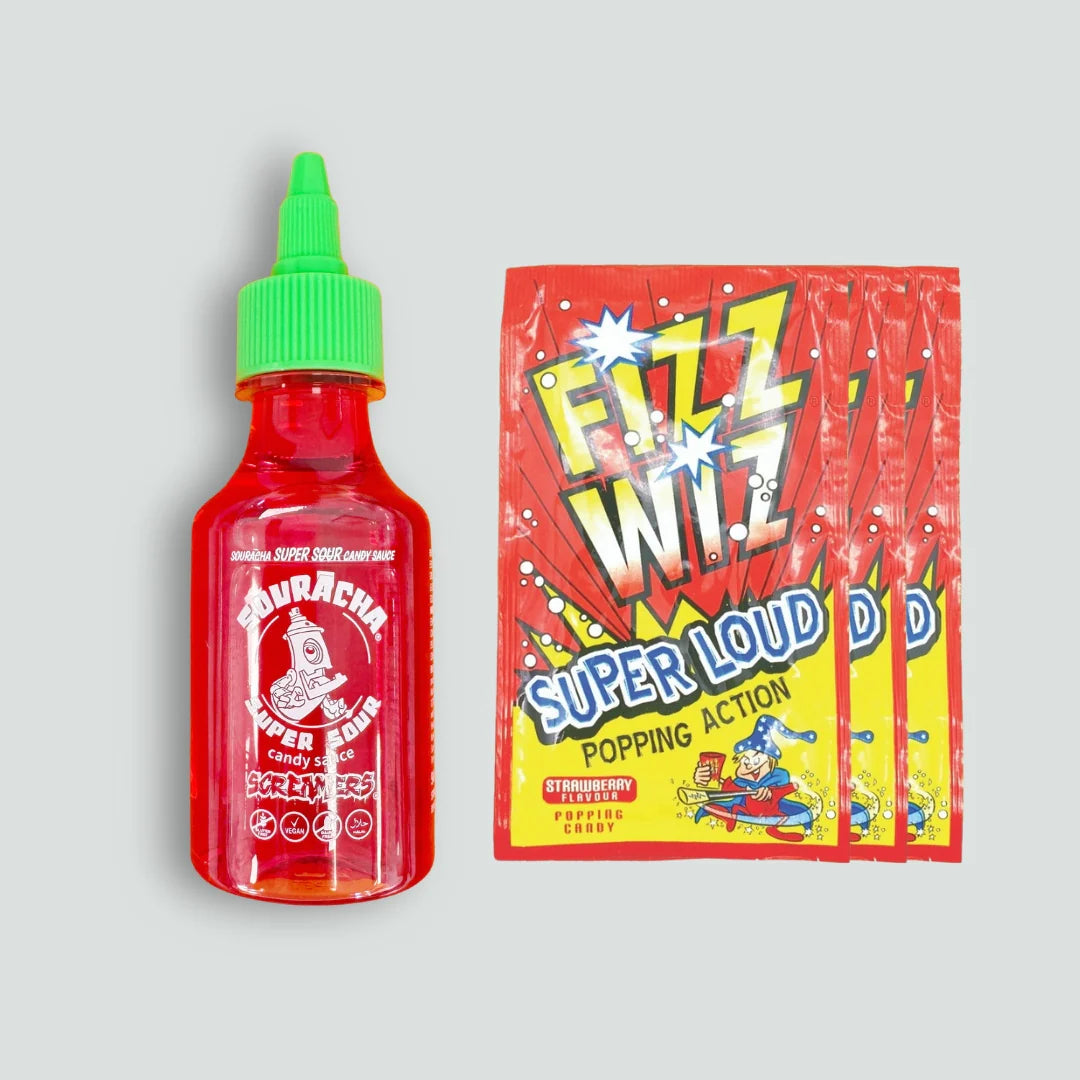 SOURACHA CANDY SAUCE & STRAWBERRY POPPING CANDY