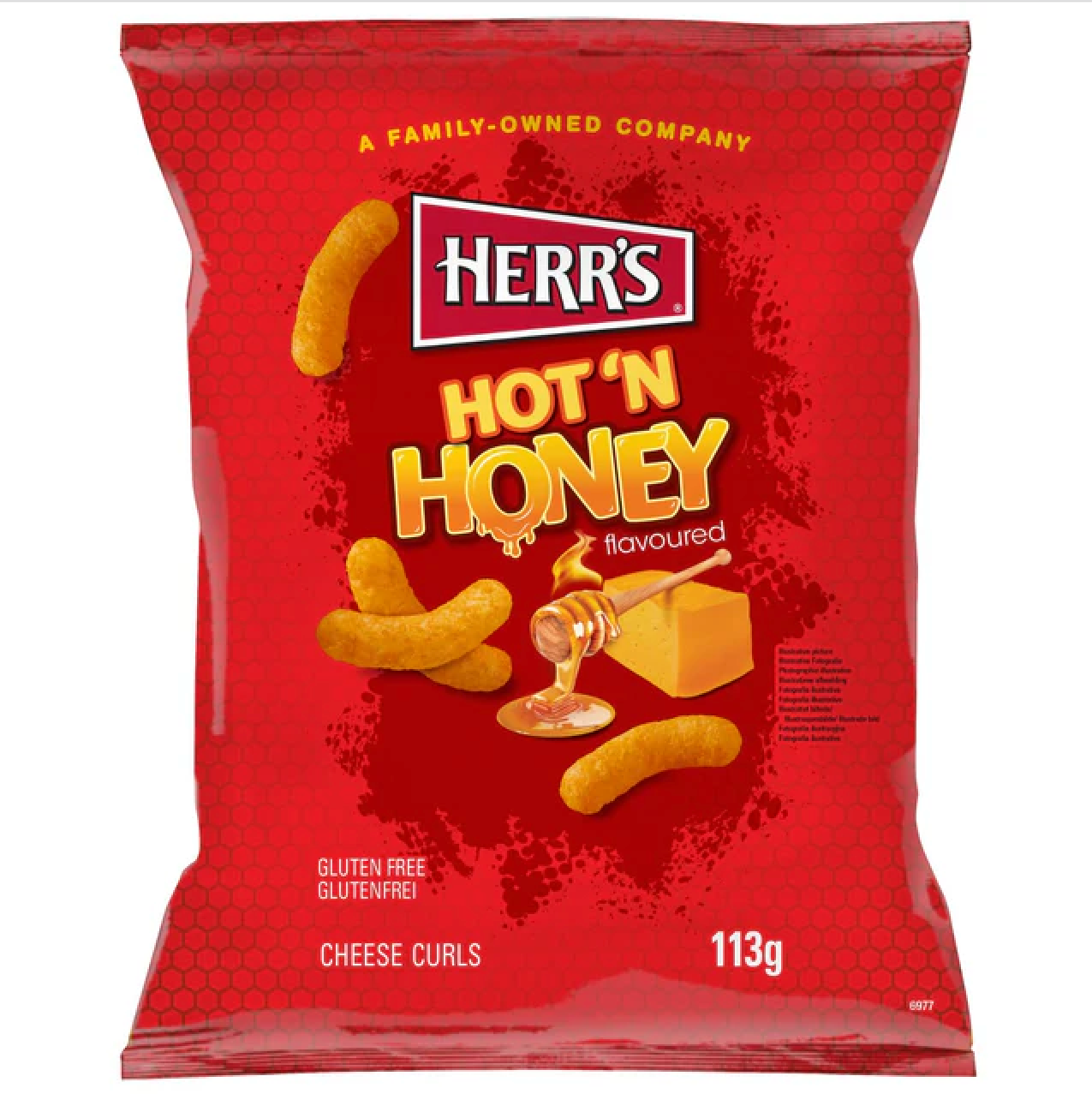 HERRS HOT HONEY CHEESE CURLS 113G (USA)