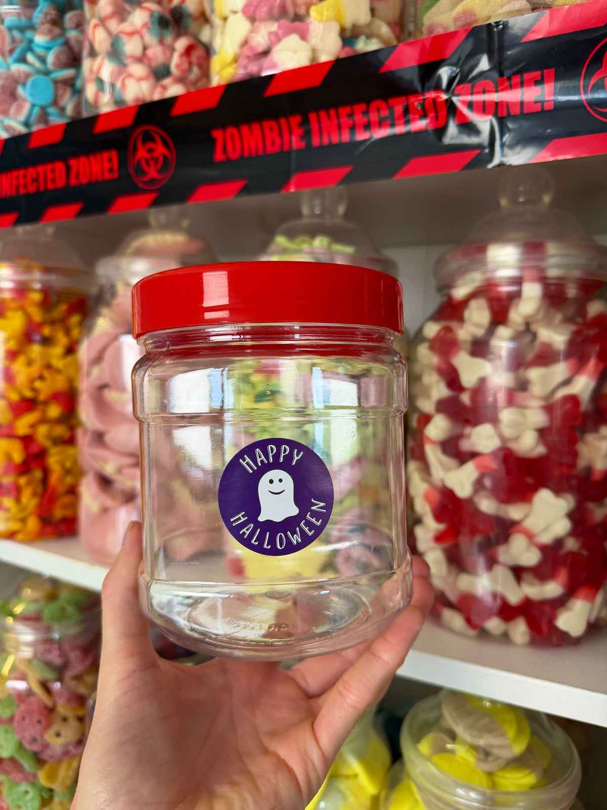 HALLOWEEN CUSTOM JARS, BUCKETS & TUBS